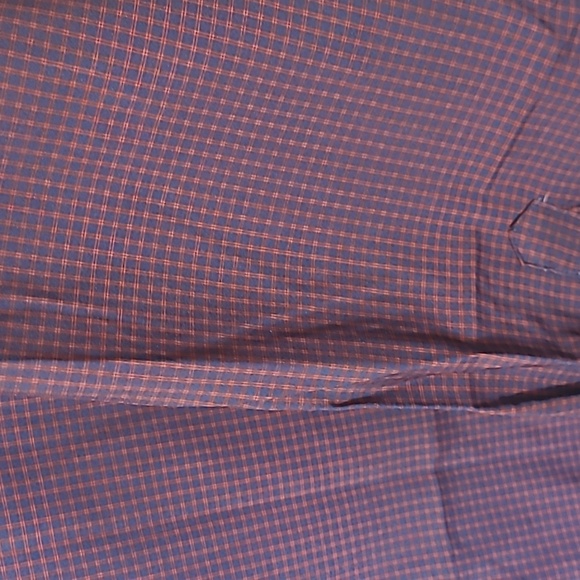 NEW Navy Red Long Sleeve Gingham Henri Christian Button Front Shirt 2XL - Picture 4 of 5